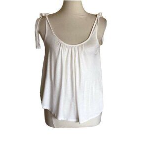 Nasty Gal Emory Park Women's White Tie Shoulder Tank Top Size S NWOT